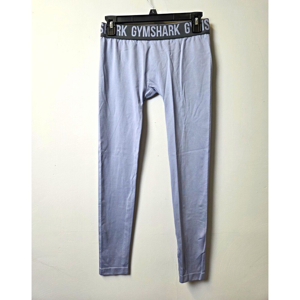 GYMSHARK Women’s Gray High Rise Stretch Ankle Leggings Elastic Waist Logo S